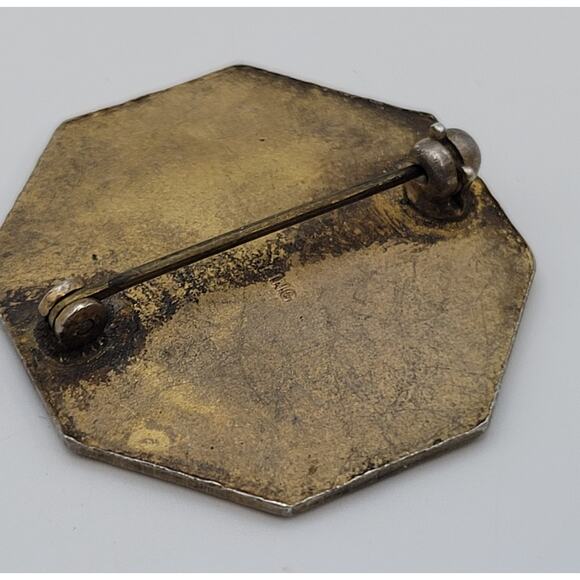 Vintage WWII US Army Field Artillery Sterling Silver DUI Pin 11 Grams Original - Picture 4 of 8